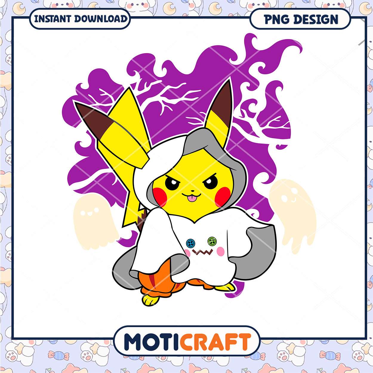 Cute Pikachu PNG Design for Instant Download Halloween Fun Cute Pikachu PNG Design for Instant Download Halloween Fun
