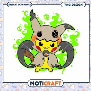 Cute Mimikyu PNG Instant Download Design for Fans