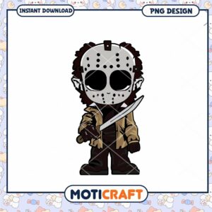 Cute Jason Voorhees Cartoon Character PNG Design Download