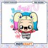Cute Harley Quinn PNG Design Instant Download for Fans