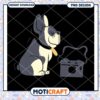 Cute Dog with Camera PNG Instant Download Design Art 50 Characters