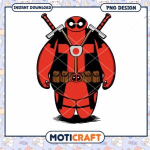 Cute Deadpool Inspired PNG Design for Instant Download