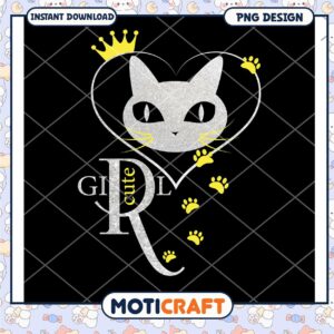 Cute Cat Girl PNG Design for Instant Download Printable Art