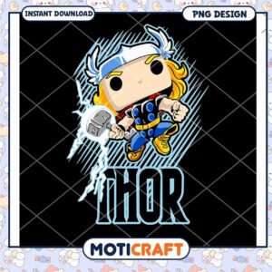 Cute Cartoon Thor PNG Design for Instant Download Fun
