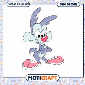 Cute Cartoon Rabbit PNG Design for Instant Download Art