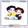 Cute Cartoon Couple PNG Design for Instant Download Gift