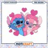 Cute Cartoon Characters with Hearts PNG Design Download