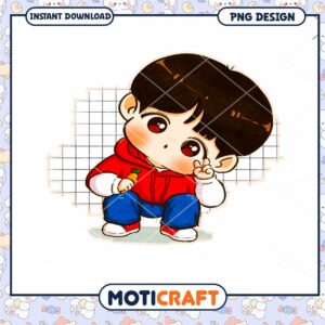 Cute Cartoon Boy PNG Instant Download for Creative Projects