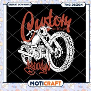 Custom Bikes PNG Design Instant Download for Artists