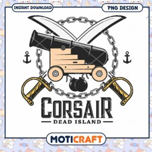 Corsair Dead Island Pirate Themed PNG Digital Download Art
