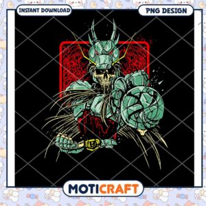Cool Skull Robot PNG Art for Instant Download Decor