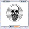 Cool Skull with Beard and Mustache PNG Graphic Design 1 Cool Skull with Beard and Mustache PNG Graphic Design