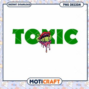 Colorful Toxic Inspired PNG Design for Instant Download