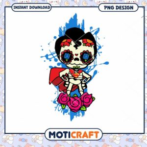 Colorful Superhero Skull PNG Design for Instant Download