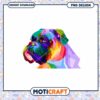 Colorful Polygonal Dog Design PNG Instant Download File