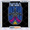 Colorful NASA Rocket PNG Design Instant Download Art