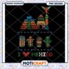 Colorful I Love Mexico PNG Design Instant Download Art