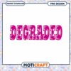 Colorful Degraded Text PNG Design for Creative Projects