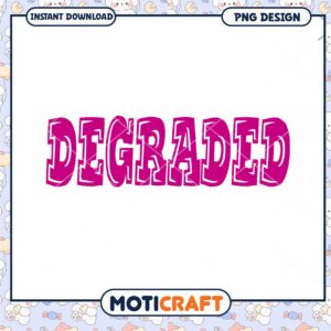 Colorful Degraded Text PNG Design for Creative Projects