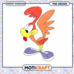 Colorful Cartoon Bird PNG Instant Download for Kids Craft