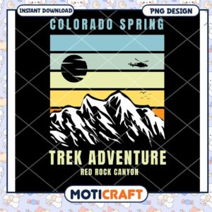 Colorado Spring Trek Adventure Red Rock Canyon PNG Art