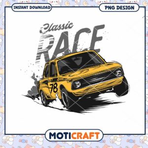 Classic Race Car Design PNG for Instant Download Art