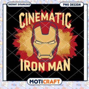 Cinematic Iron Man PNG Design for Instant Download Art