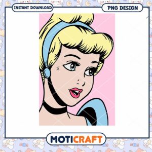 Cinderella PNG Design for Instant Download Art Projects