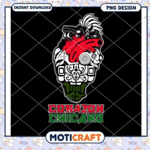 Chicano Heart PNG Design for Instant Download Art Print