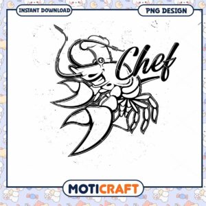 Chef Lobster PNG Design Instant Download for Food Lovers