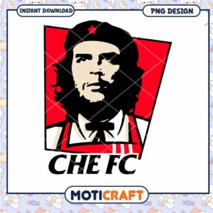 Che FC Vintage Art PNG Design Instant Download Graphic