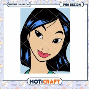 Charming Illustrated Woman PNG Design Instant Download Art
