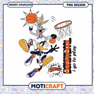 Cartoon Basketball Fun Design PNG for Instant Download