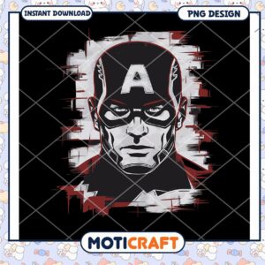 Captain America PNG Artwork for Instant Download Design