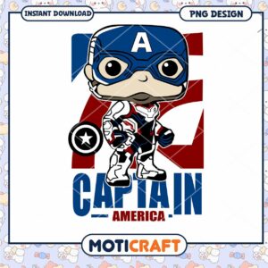 Captain America Funko Pop PNG Instant Download Design File
