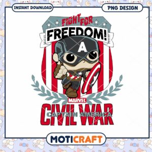 Captain America Civil War PNG Design Download for Kids Fun