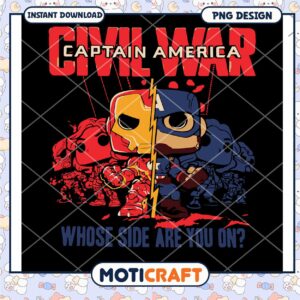 Captain America Civil War PNG Design Whose Side Will You Choose