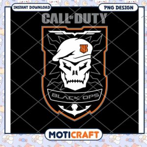 Call of Duty Black Ops Skull PNG Design for Download