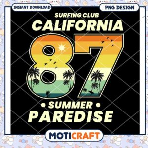 California Surf Club Summer Paradise PNG Design 87