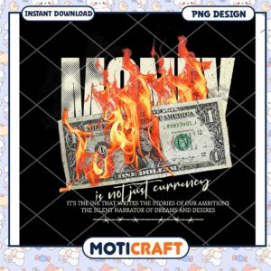 Burning Money Concept PNG Design for Creative Projects