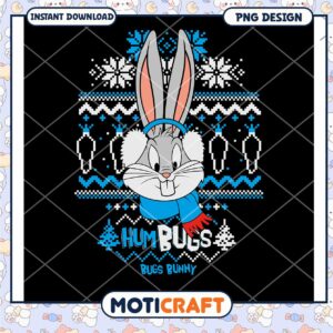 Bugs Bunny Hum Bugs Graphic PNG Christmas Download Design