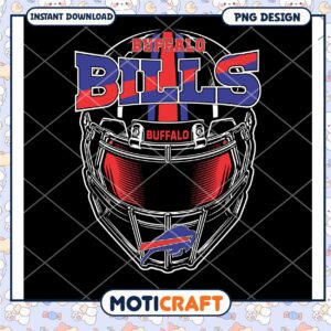 Buffalo Bills Helmet PNG Design Instant Download Artwork