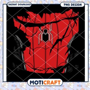 Bold Spider Man PNG Design for Instant Download Art