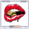 Bold Red Lips with Bullet PNG Digital Art Downloadable Design 1 Bold Red Lips with Bullet PNG Digital Art Downloadable Design