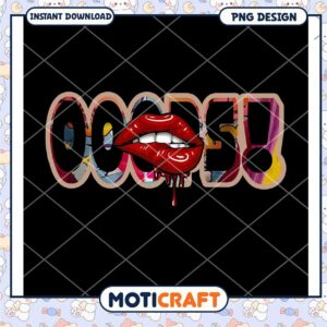 Bold Oops PNG Design with Red Lips for Instant Download