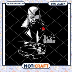 Bold Godfather Style PNG Design for Instant Download Art