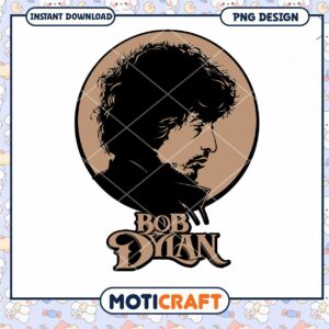 Bob Dylan Silhouette PNG Instant Download for Art Lovers