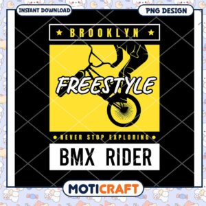 BMX Rider Freestyle Design Download Brooklyn PNG Art