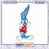 Blue Cartoon Bunny PNG Instant Download Design Art File