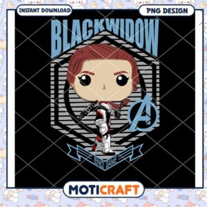 Black Widow End Game PNG Design Instant Download Art